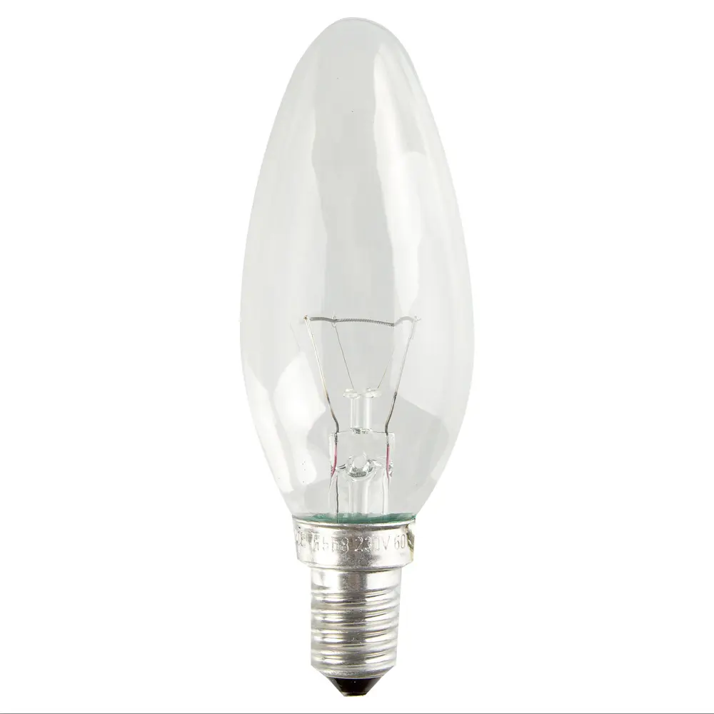 Лампа накаливания Osram E14 230 В 40 Вт свеча прозрачная 2 м2 свет тёплый белый 11963734 STLM-2062137  - Вид №1
