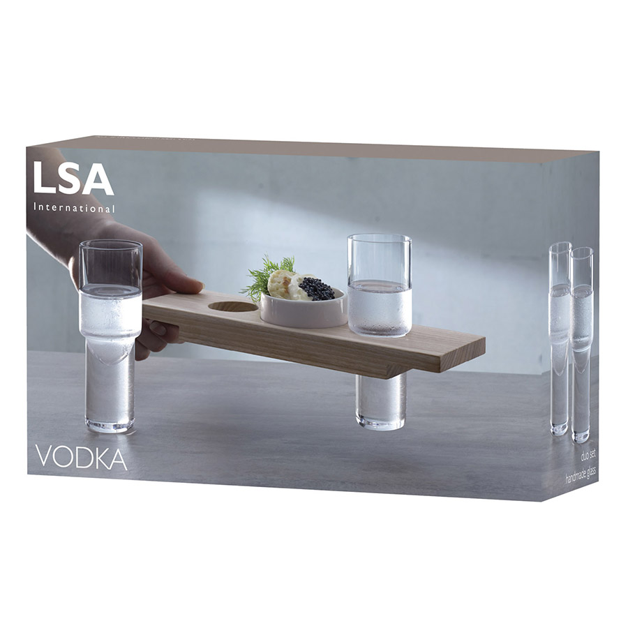 G1639-00-301 Набор сервировочный из 4 стопок и менажницы vodka LSA International  - Вид №5