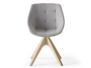 Тканевый мягкий поворотный стул