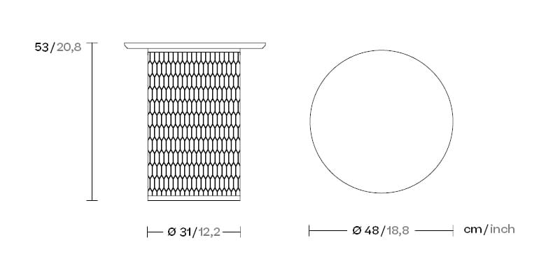 Мраморный журнальный столик Kettal сетка ARCH-00040630 - Вид №6