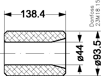 Danfoss Сменные сердечники-вставки для разборных фильтров DCR Eliminator 48-DA Вставка фильтра 023U5381  - Вид №9