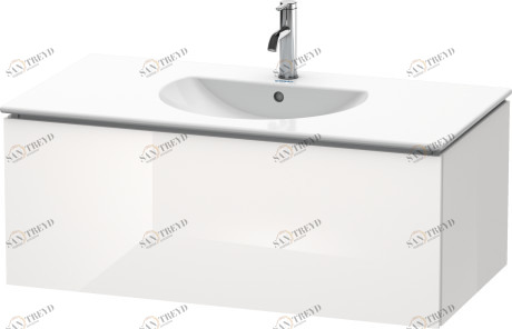 LC616308585 Тумбочка подвесная L-Cube #LC6163 1020 x 534 мм Белый глянцевый лак Duravit