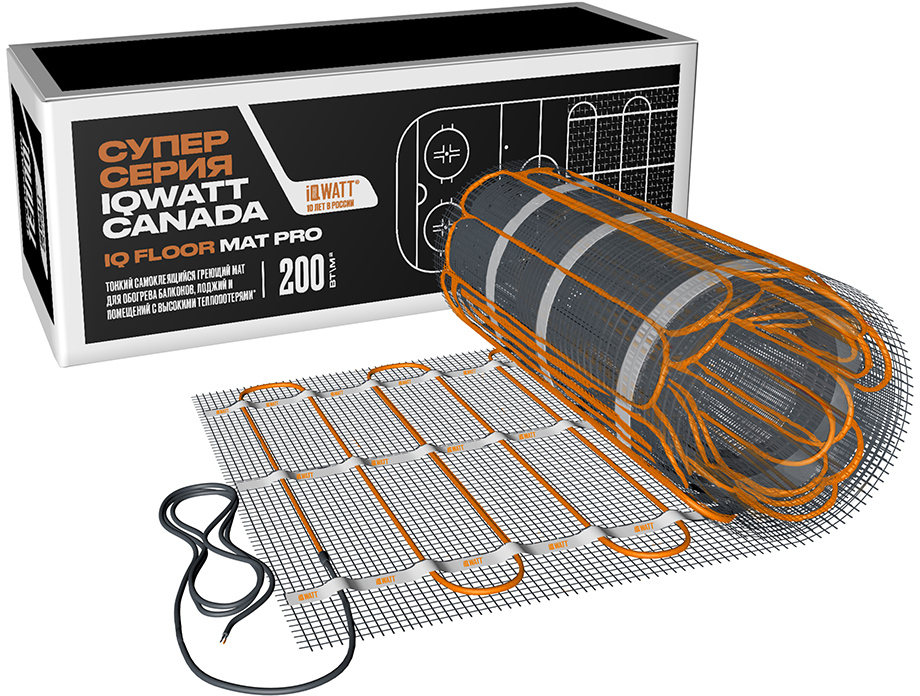 90938371 Нагревательный мат для теплого пола IQ Floor Mat Pro 4 м² 800 Вт STLM-0424700 IQWATT