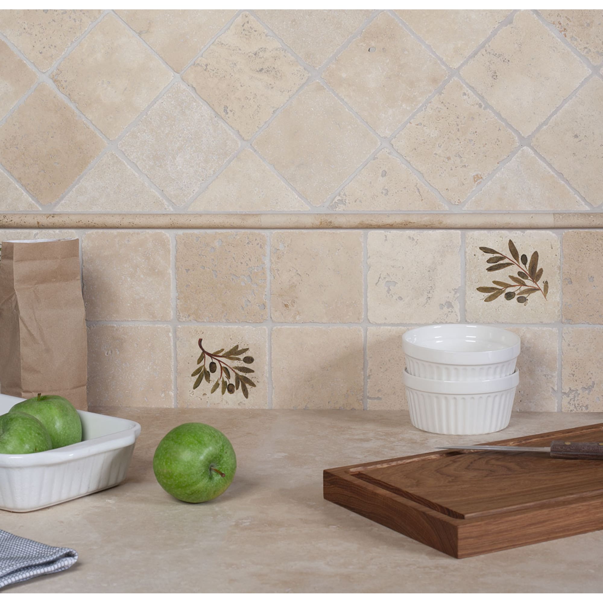 16993406 Декор Provance Оливки 6 10х10 см Травертин Provance Santreyd  - Вид №3
