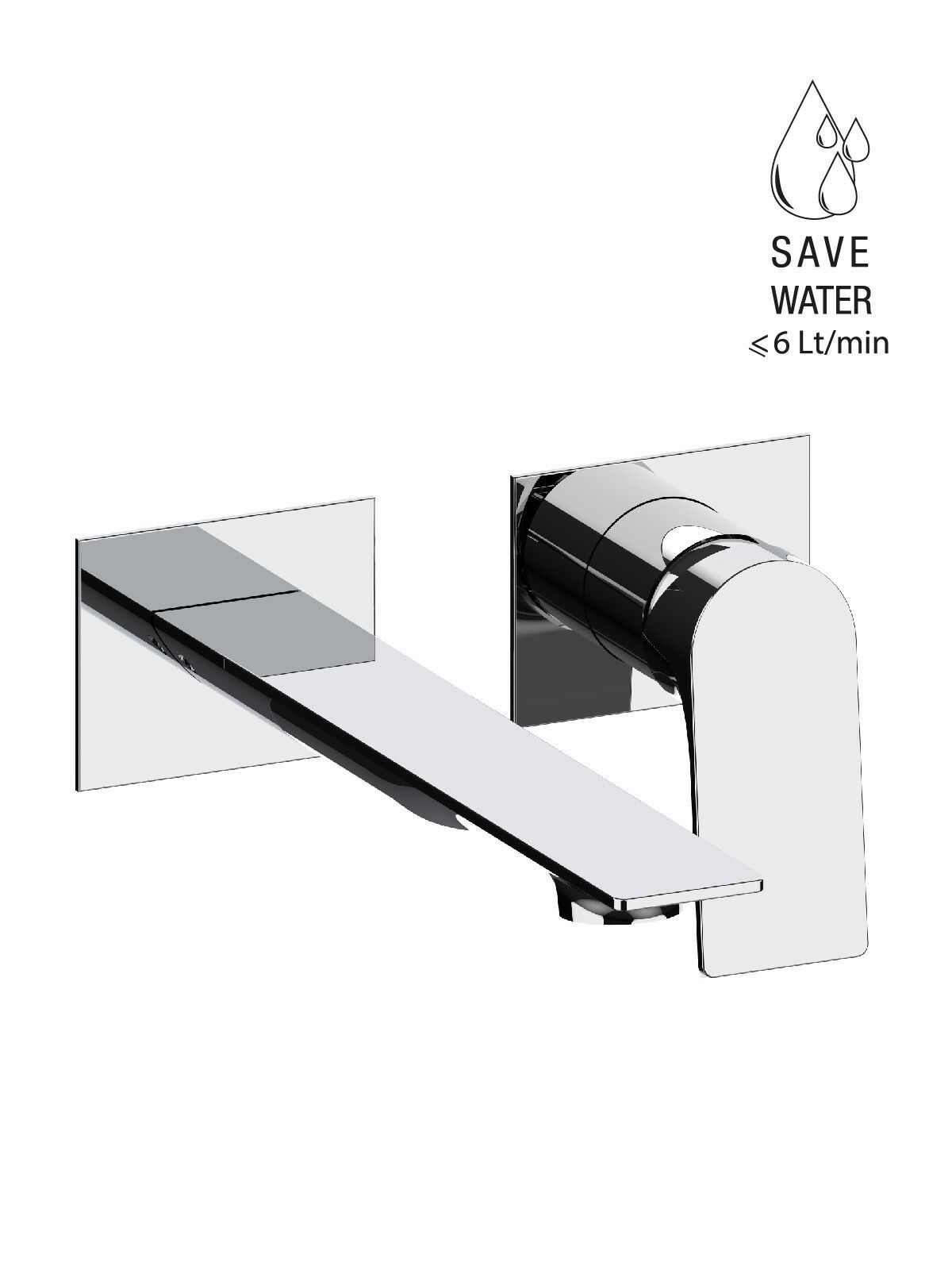 Настенный смеситель для раковины с ограничителем расхода Rubinetterie Frattini Нарцисс ARCH-00103865 - Вид №1