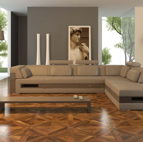 Модульный паркет Da Vinci Инженерный модульный паркет из ореха Марго Орех Европейский (Грецкий) Натур (Гладкая) 614х614 мм 2600600109 - Вид №1