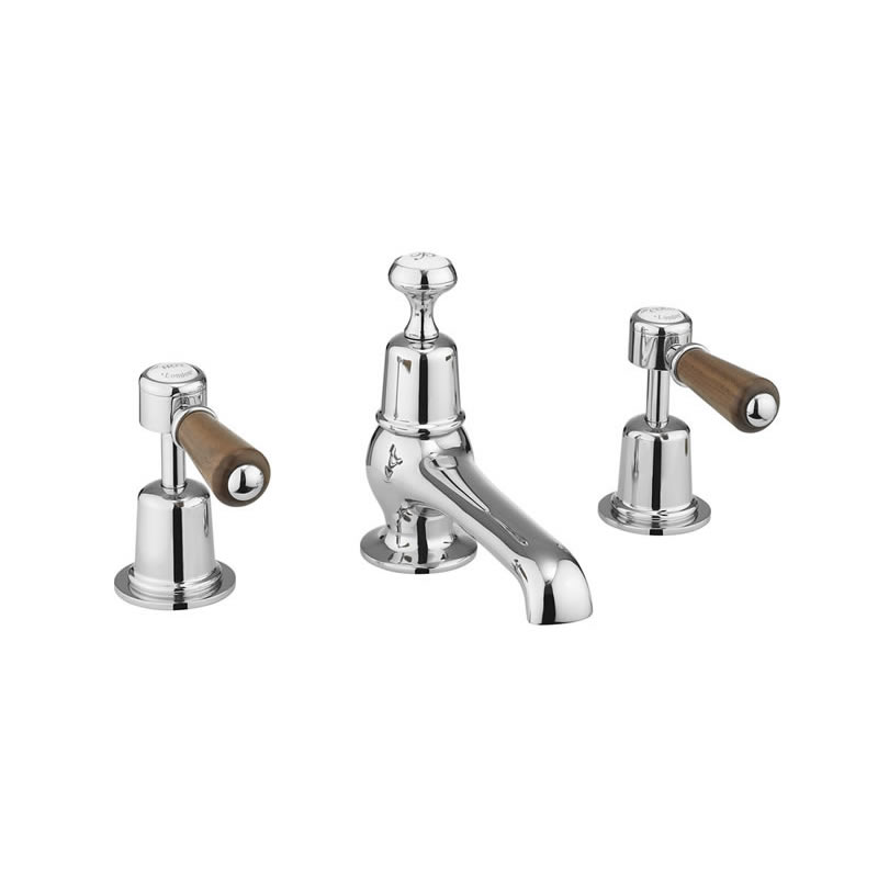 Burlington Смеситель Kensington с 3 отверстиями и выталкиваемым мусором Четверть оборота с акцентом Медичи KE12-QT MED  - Вид №3