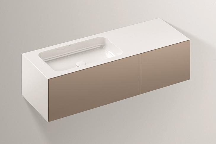 5158511000 Умывальник с тумбой, wp.folio8, белая, proshield, лакированная, шелковисто-матовый блеск, лунный камень Alape серия FO (Folio) 