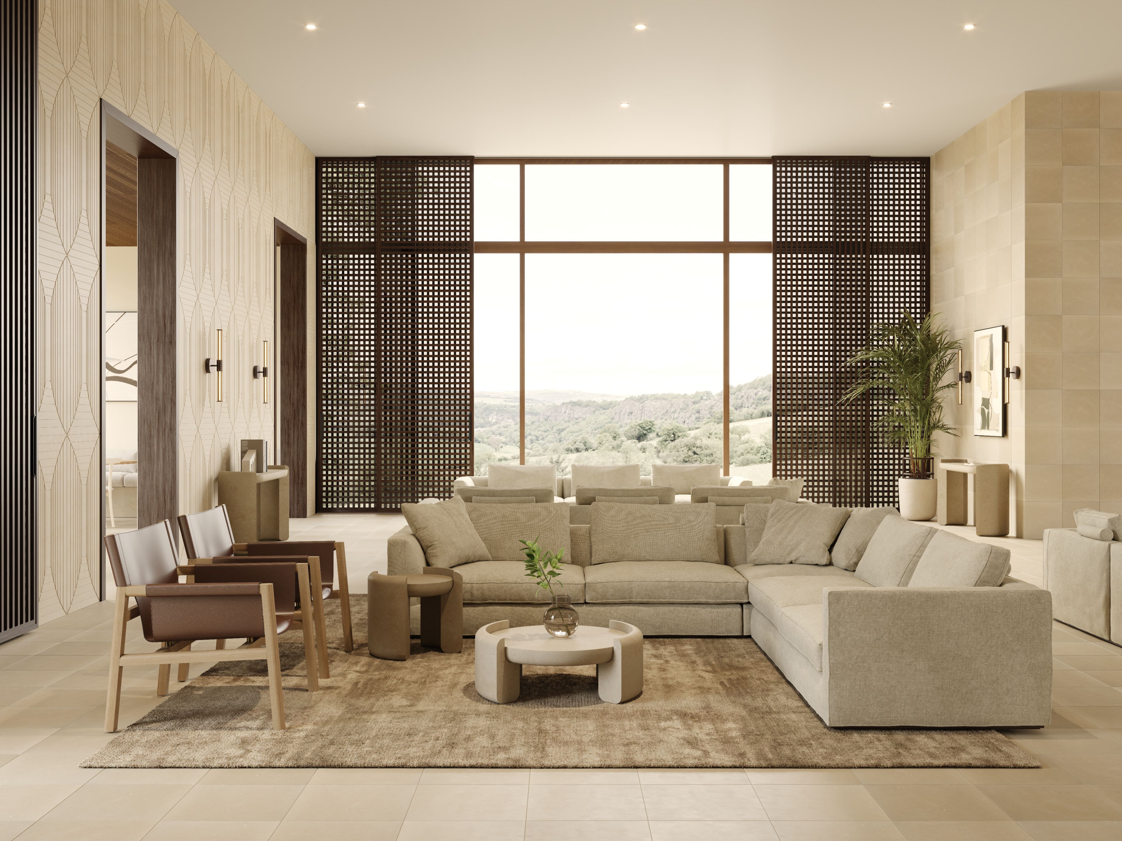 Низкий журнальный столик из натурального камня PIMAR Фуэнте ARCH-00118706 - Вид №1