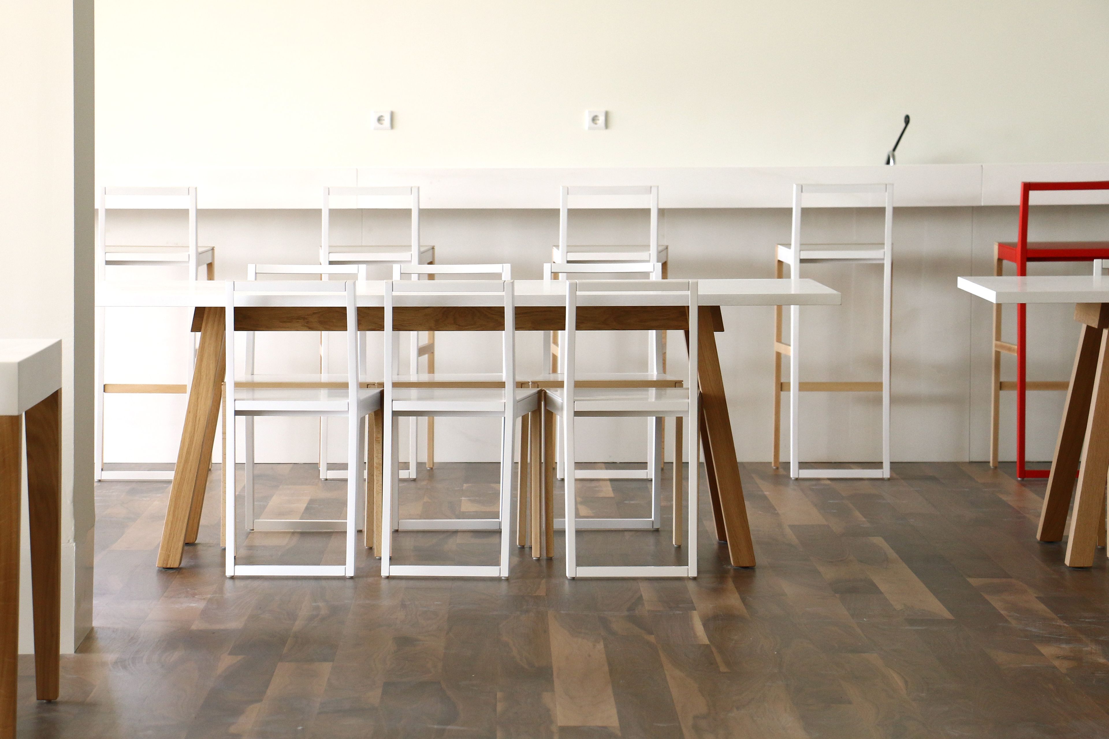 Высокий барный стул из фанеры Branca Lisboa Кожа ARCH-00087834 - Вид №2