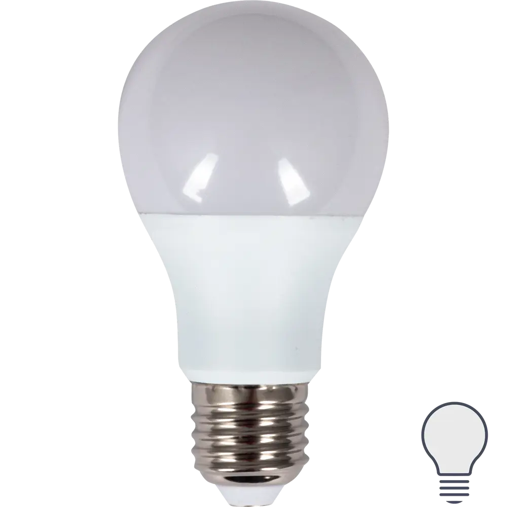 Лампа светодиодная A60 E27 220 В 8 Вт груша 660 лм, белый свет BELLIGHT STLM-2019148