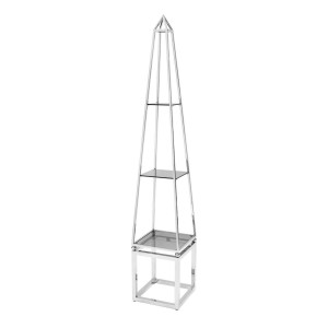 710163-BS ABHIKA ПОДСТАВКА МЕТАЛЛИЧЕСКАЯ H195 38X38 BLACK/SILVER