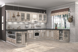 Фасады для кухни Патина Фрезеровка «Сорбонна+» Дуб шале №518 SIST2103-228