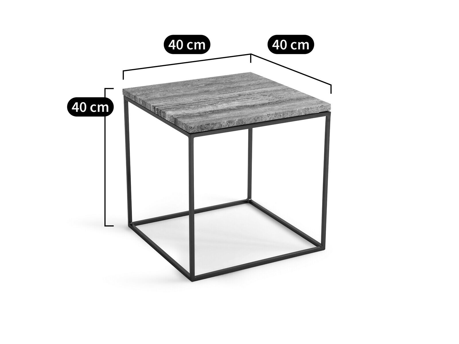 Квадратный журнальный столик из травертина AMPM махаут ARCH-00083253 - Вид №3