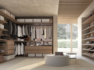 Деревянная секционная гардеробная