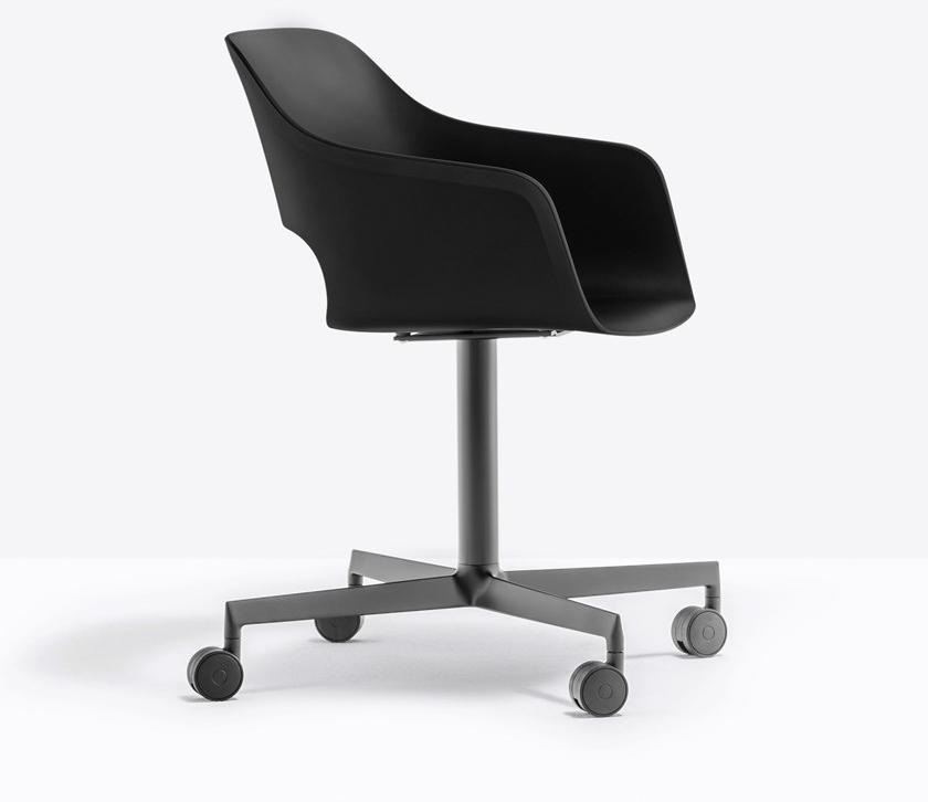 Pedrali Стул из полипропилена с 4 спицами на колесиках Babila sun-id-1467439 - Вид №1