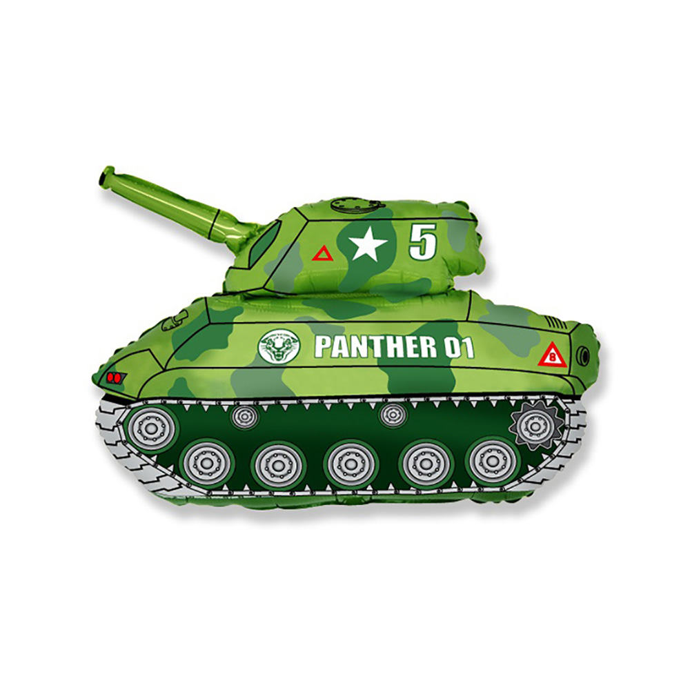 109426 Шары из фольги Фигуры 1 шт. Танк зеленый Патибум 