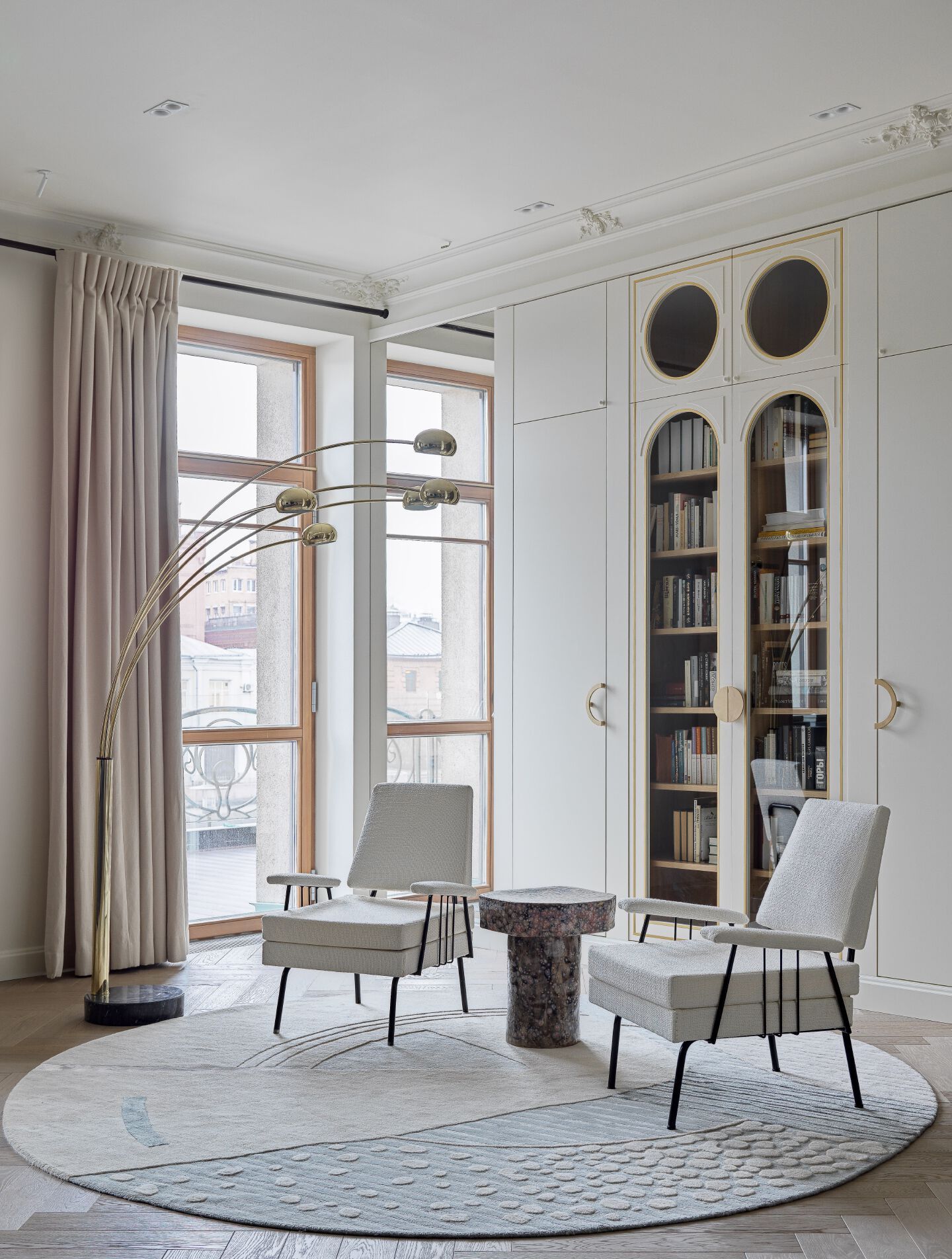 Круглый ковер ручной работы Tapis Rouge абстракция ARCH-00052372 - Вид №3