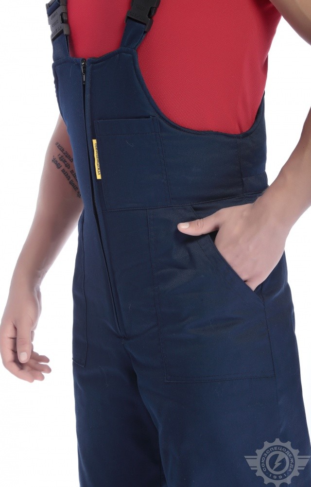 65038 Полукомбинезон "Эксперт" зимний темно-синий  Зимняя спецодежда  размер 60-62/182-188  - Вид №6