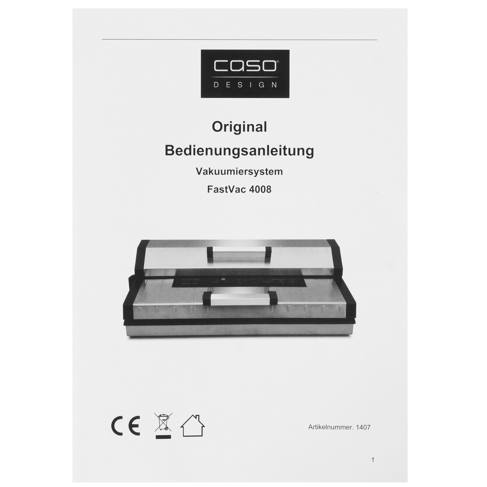5315603 Вакуумный упаковщик CASO FastVAC 4008 STDN-0066405 - Вид №8