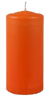 079825 Свеча пеньковая 8 х 20 см 813 г оранжевая Омский Свечной 