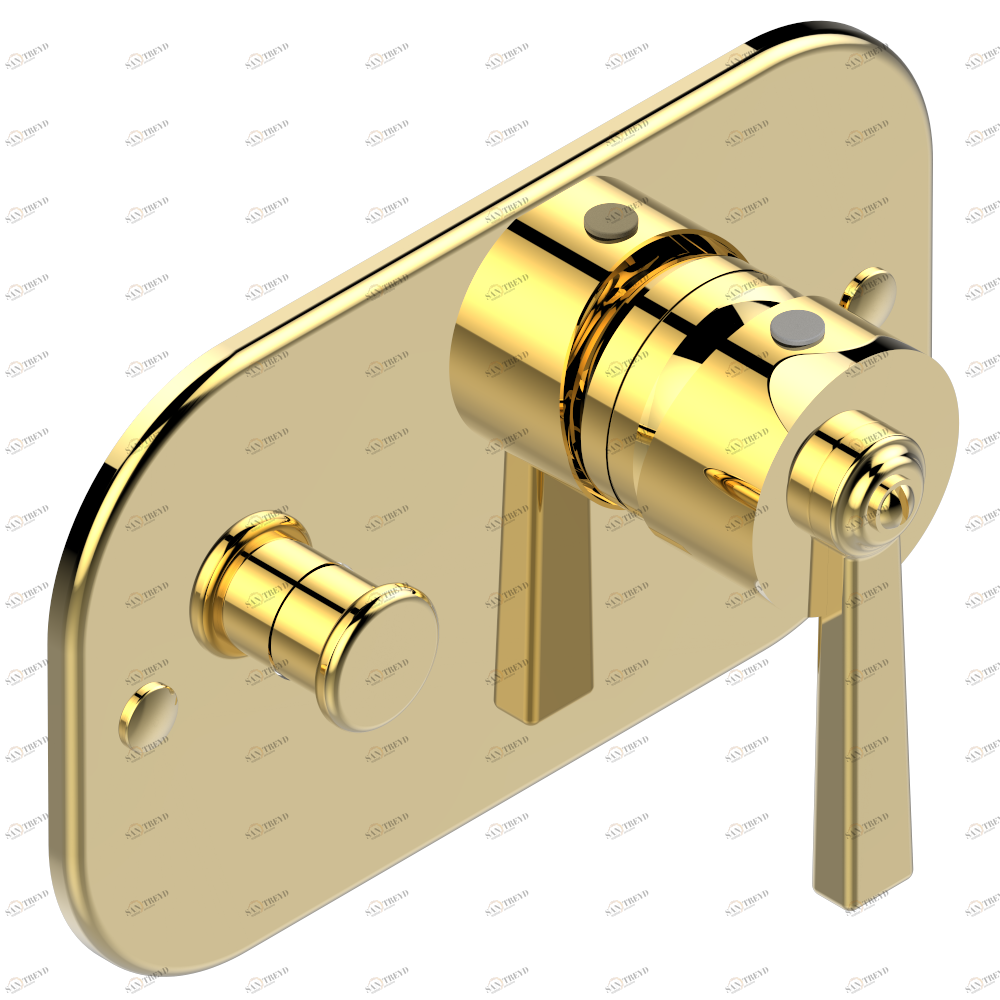 G7C-6550B Внешняя часть смесителя для душа однорычажного встраиваемого в стену с переключателем 6550 Thg-paris Saint Germain Покрытие PVD золотистый цвет G7C 6550B CAT.F