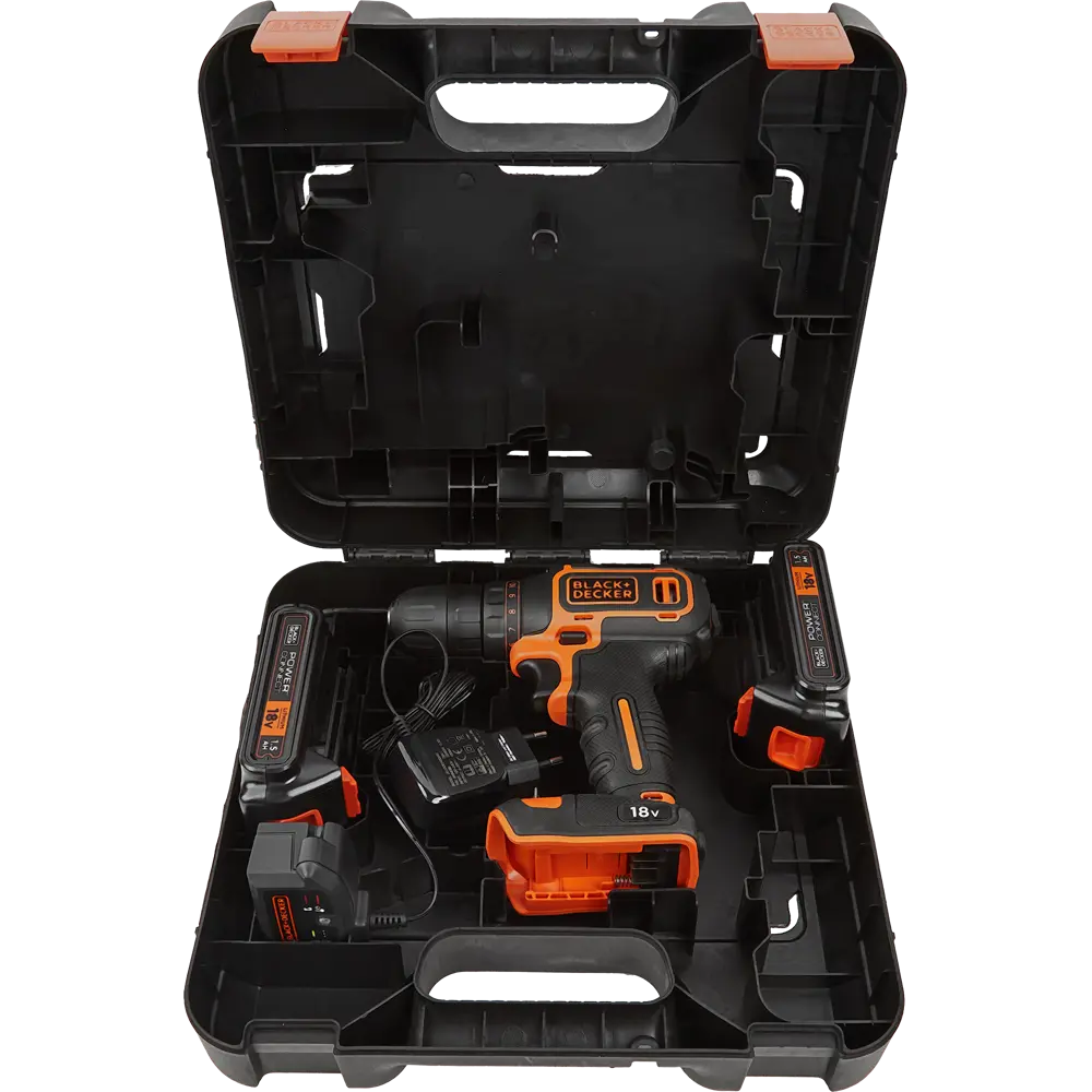 Дрель-шуруповёрт Black&Decker BDCDC18KB-QW, 18В Li-Ion 2x1.5Ач BLACK + DECKER STLM-2003175 - Вид №5