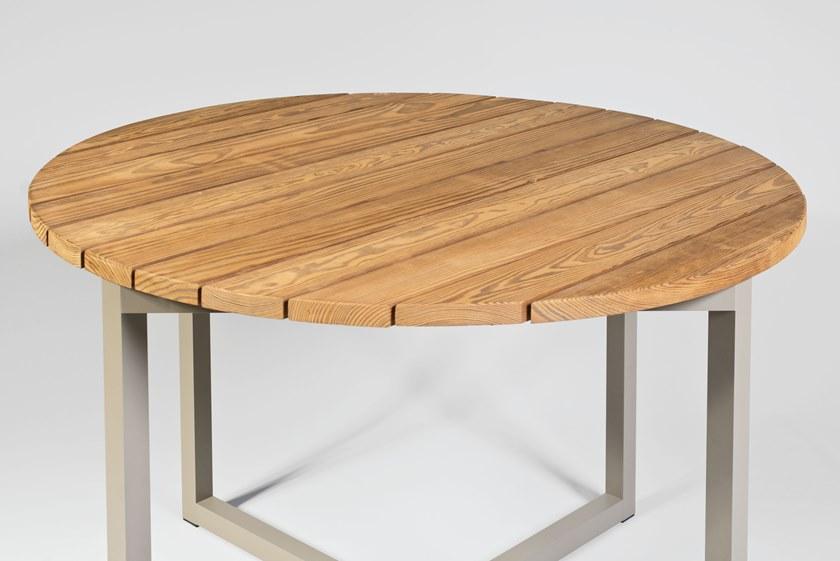 Sachi Круглый обеденный стол из алюминия и дерева Spikes sun-id-1507060 - Вид №4