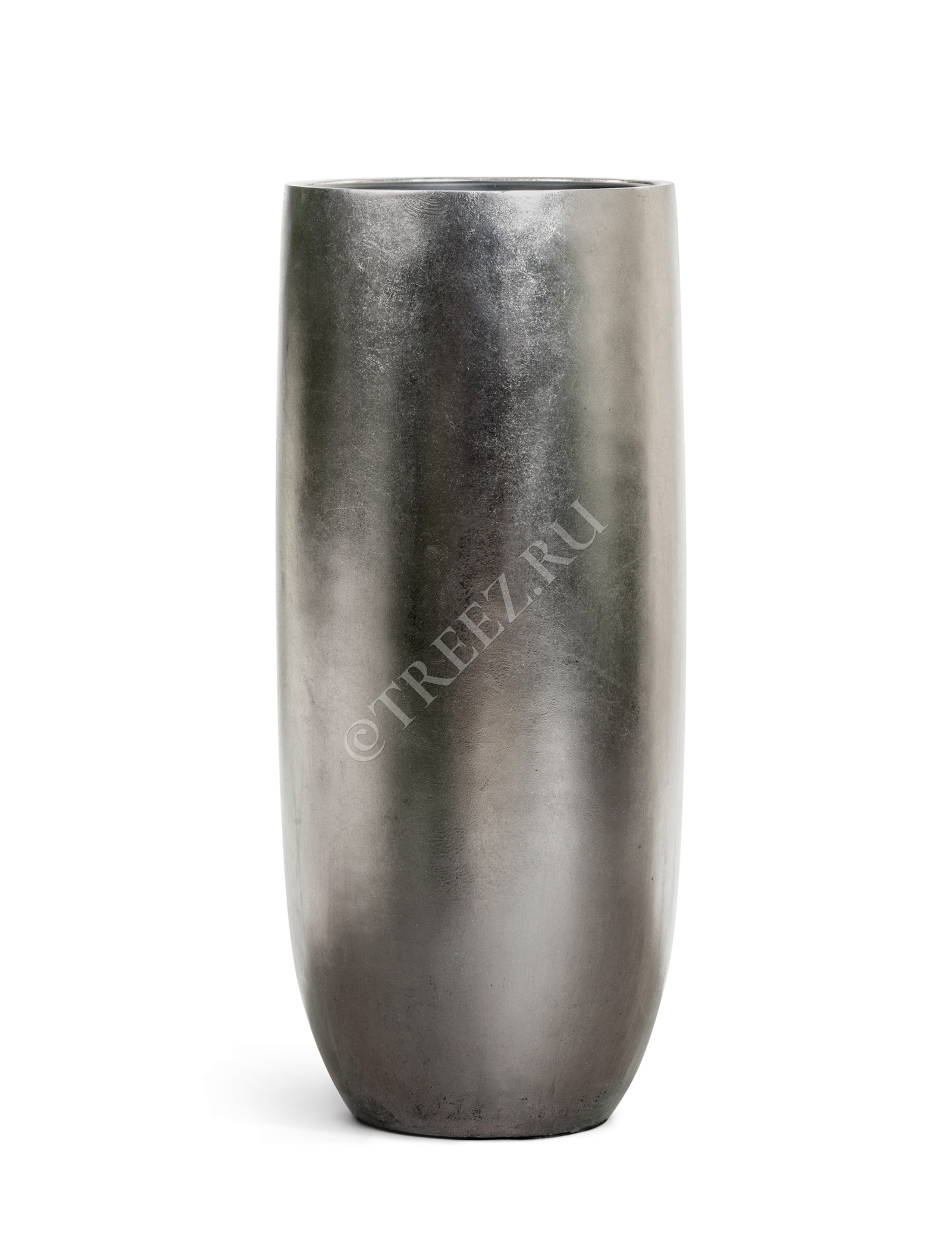 41.3317-04-014-DSL-72 Кашпо  Effectory - серия Metal - Высокий округлый конус - Стальное серебро Цветочная коллекция  - Вид №2