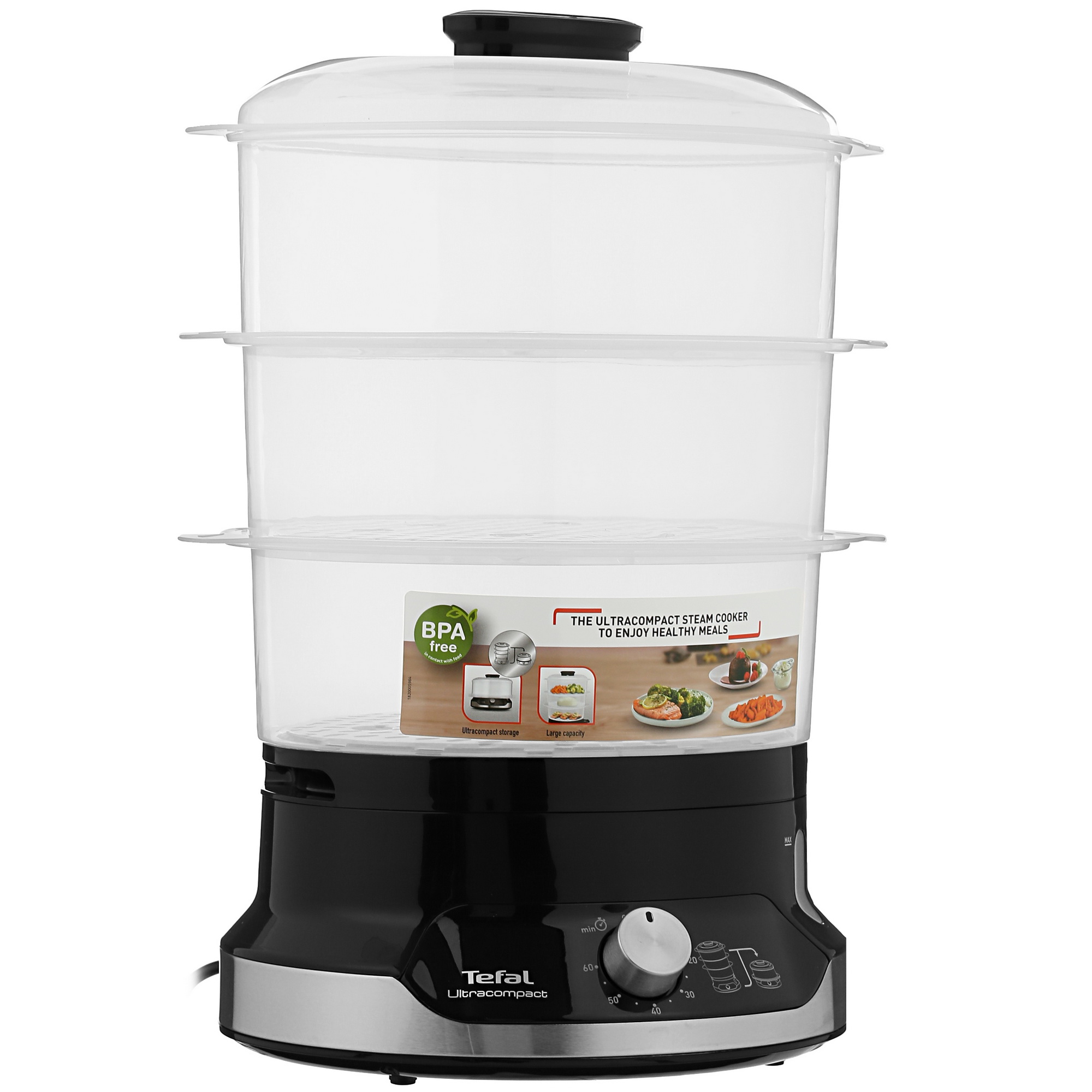 5334989 Пароварка Tefal Ultra Compact VC204810 белый STDN-0037537