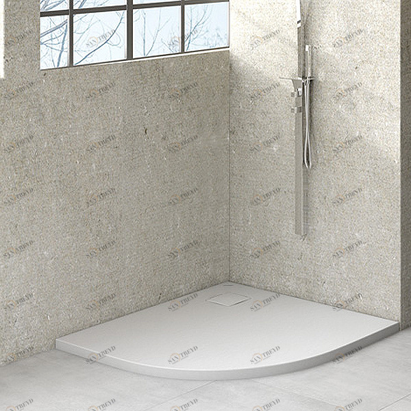 ДУШЕВОЙ ПОДДОН УГЛОВОЙ MALENKE 100X100 СМ STONE COVER WHITE McBath Q7