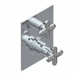 A6G-5300BE Ручки регулировки для термостата THG с вентилем арт.5300AE Thg-paris Profil инкрустация Lalique Хром