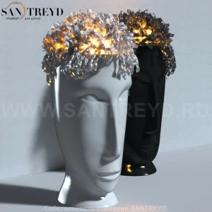 7568K7  Светильник для интерьера, 220В, LED подсветка 18Ватт и выключатель от педали ногой.