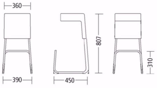Wiesner-Hager Барный стул на санках с подставкой для ног Fizz 2240 - Вид №4