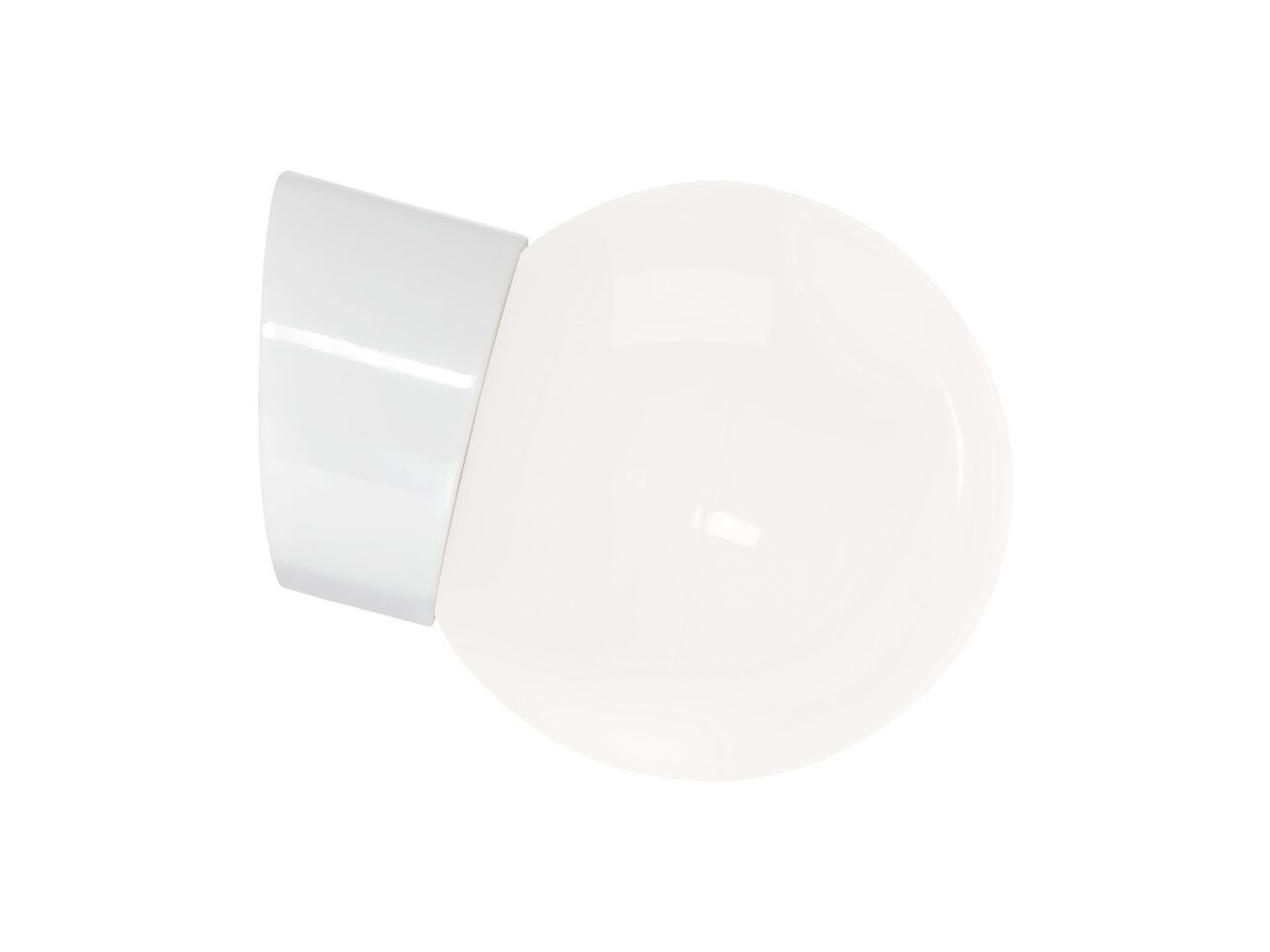 Полированная и фарфоровая опаловая стеклянная настенная лампа Ifö Electric Classic Globe ARCH-00063979