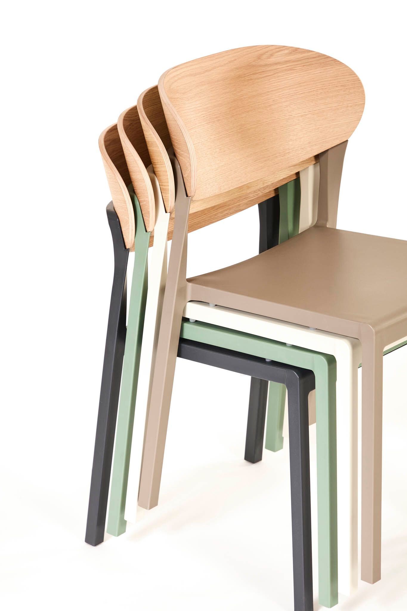 Садовый стул из полипропилена с деревянной спинкой Ezpeleta BAKE WOOD ARCH-00073360 - Вид №5