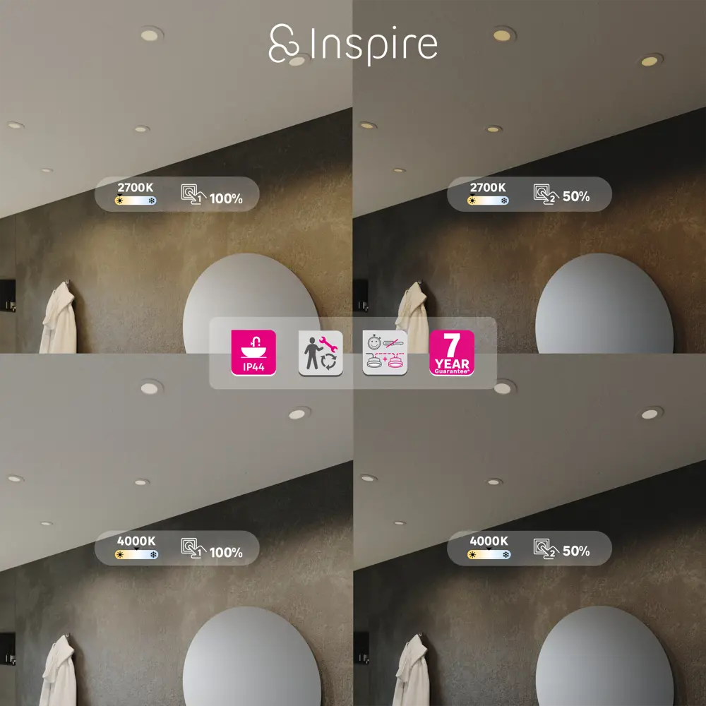 INSPIRE Extraf XS - регулируемый влагозащищенный спот для настенного монтажа 85323787 STLM-0932142 - Вид №3