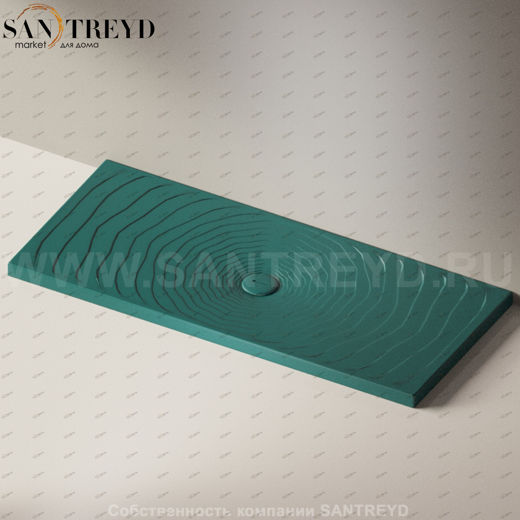 Flaminia WATER DROP Душевой поддон 160 см зеленый DR7016.5020 Ceramica Flaminia DR70165020