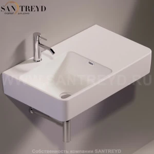 QU75SBIANCO Подвесная раковина настенная прямоугольная Simas Baden Baden белая