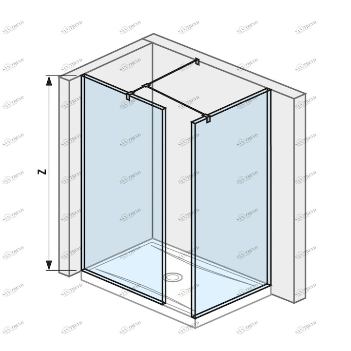 JIKA Кабина душевая  H268426 Cubito Pure 