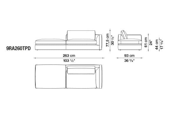 Угловой диван из ткани B&B Italia Ричард ARCH-00040927 - Вид №39