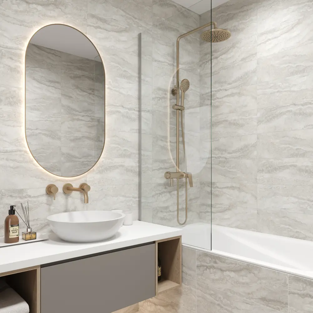 Глазурованный керамогранит LB Ceramics Круча 19.9x60.3 см 0.96 м² матовый цвет серый STLM-2149842