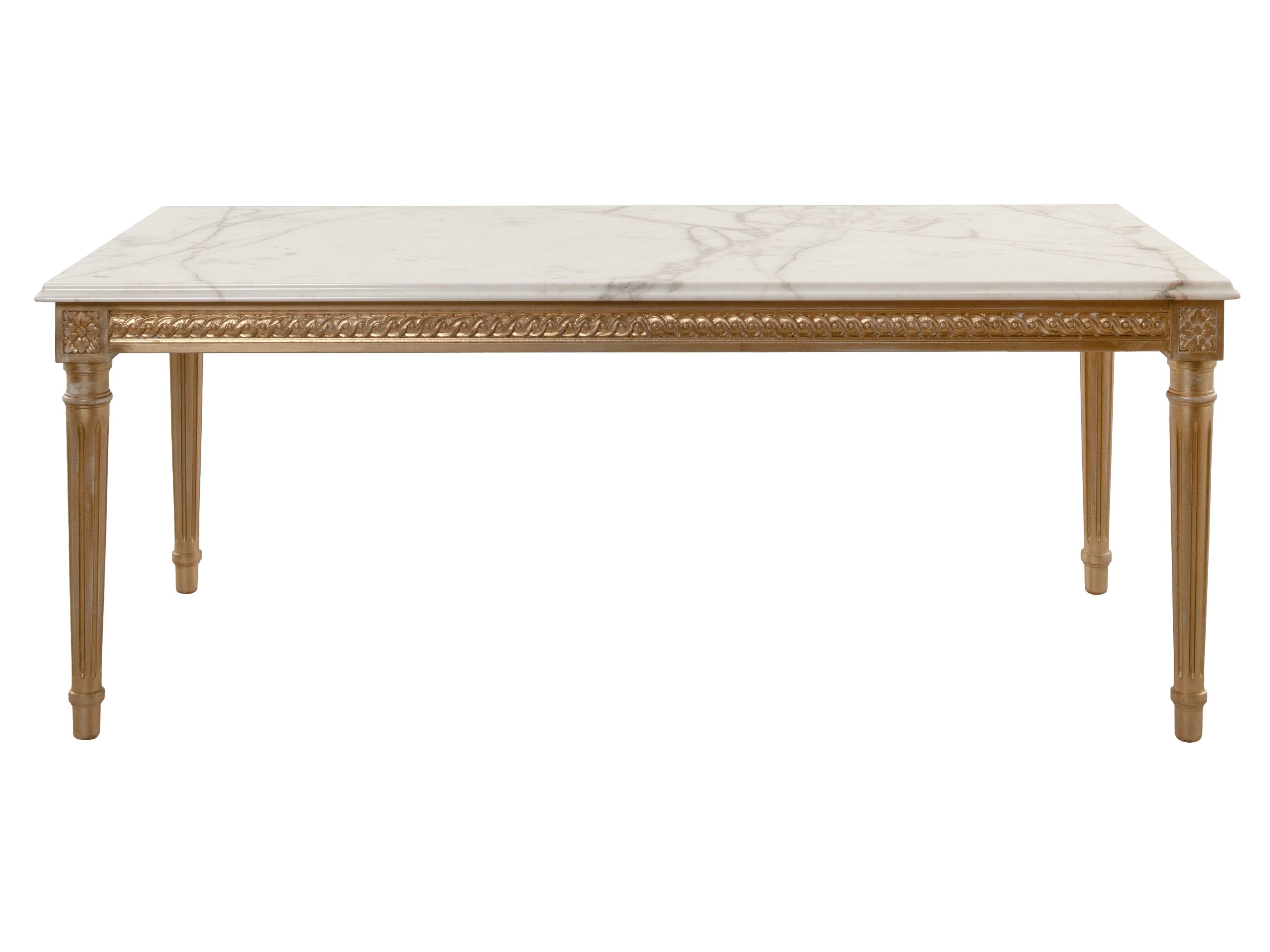 Мраморный прямоугольный журнальный столик Calacatta Oro Bellotti Ezio Essential Classic ARCH-00119355