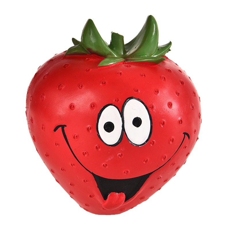 ПР0050075 Игрушка для собак Клубника с пищалкой 11см латекс Foxie 