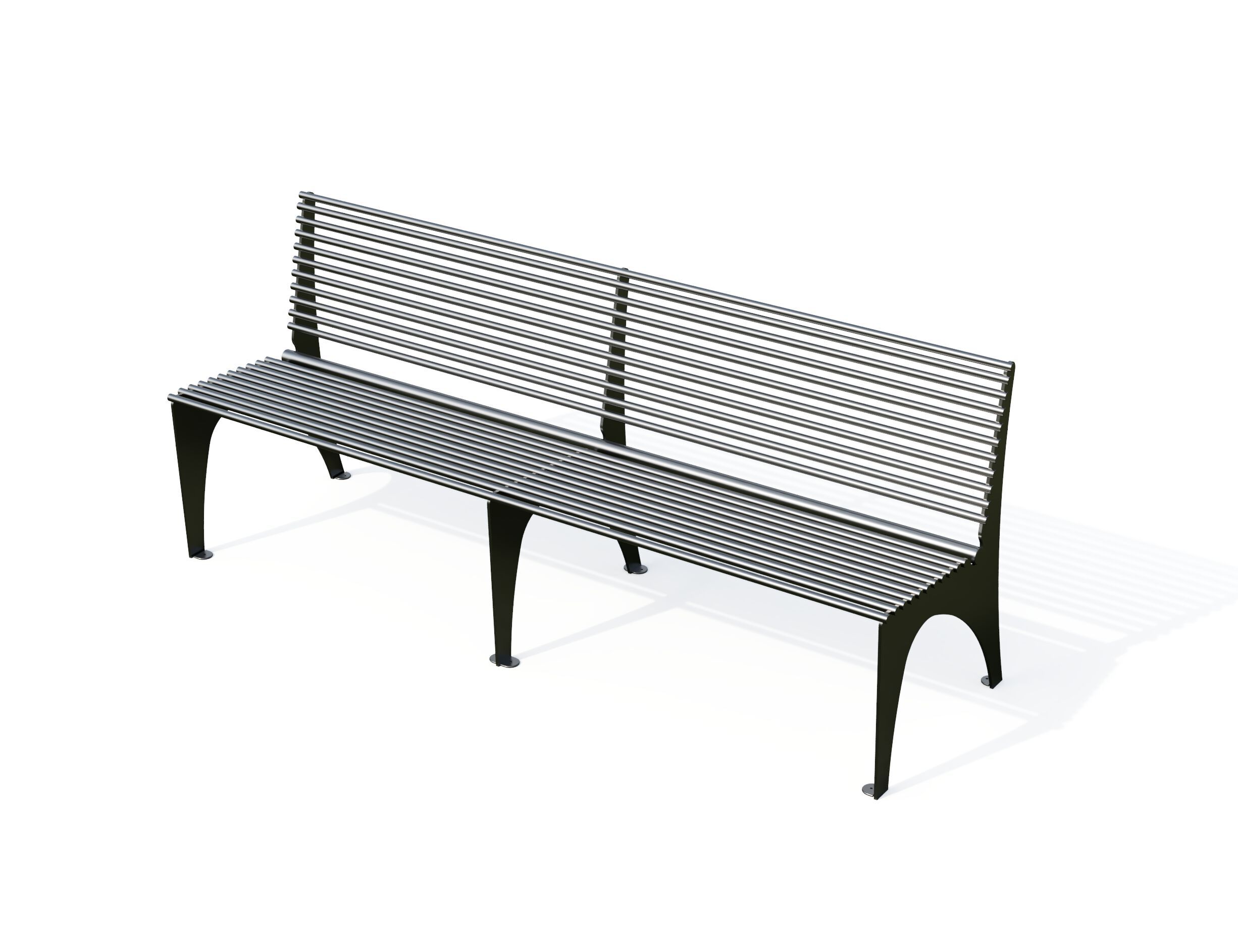 Стальная скамья со спинкой Studio Città концепция ARCH-00083540