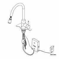 SKN-O3-04-SN Смеситель-озонатор  Kona Ozone с вытяжным носиком, высокий излив Konaozone  - Вид №24