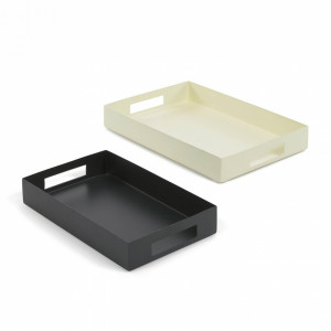 109403 Ghislaine set of 2 trays in multicoloured metal La Forma