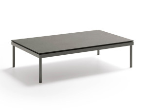 Прямоугольный садовый столик из алюминия и стекла