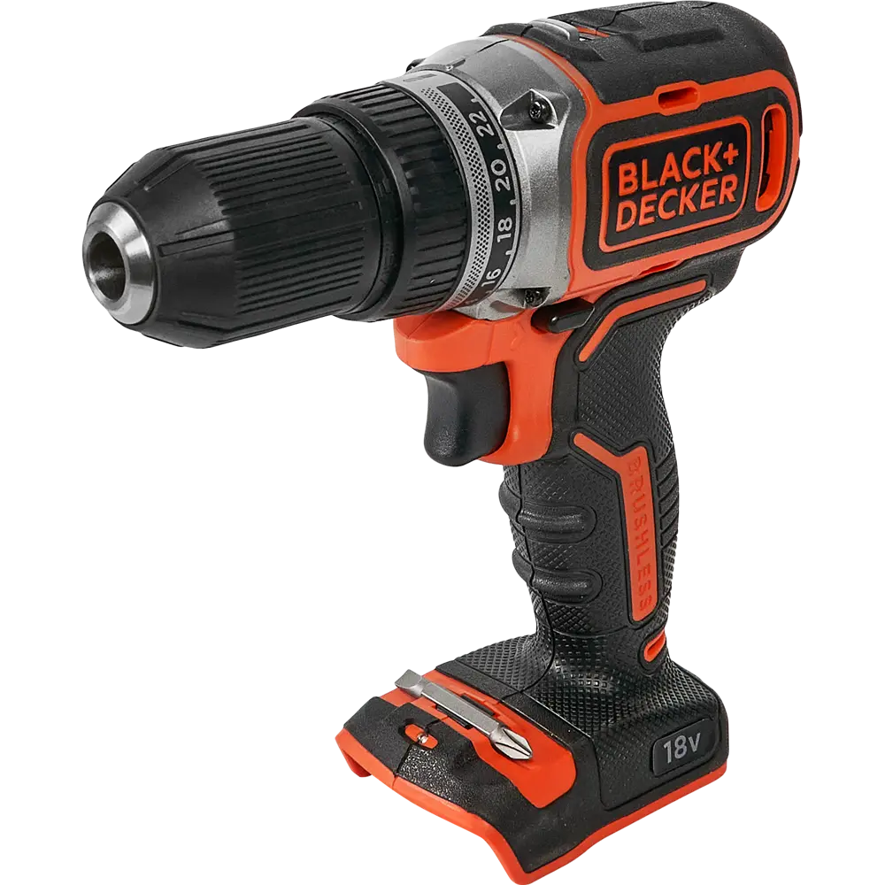 Дрель-шуруповерт аккумуляторная бесщеточная Black&Decker BL186N-XJ, 18 В без АКБ и ЗУ BLACK + DECKER STLM-2113075