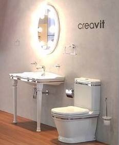 AN080-00CB00E-0000 ANTIK Раковина AN080.AO ДЕКОР ЗОЛОТО Creavit Antik  - Вид №5